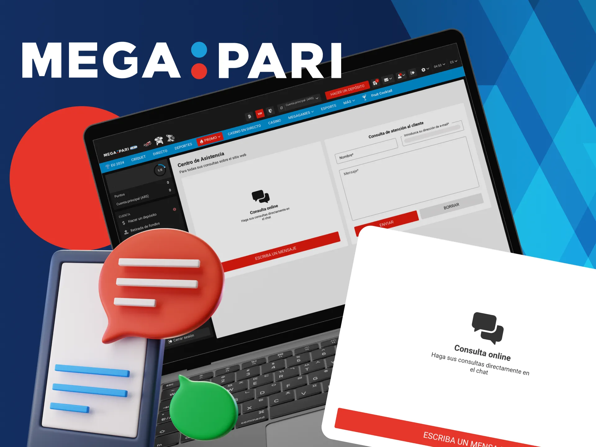 Contacta con el soporte de Megapari a través de Telegram.