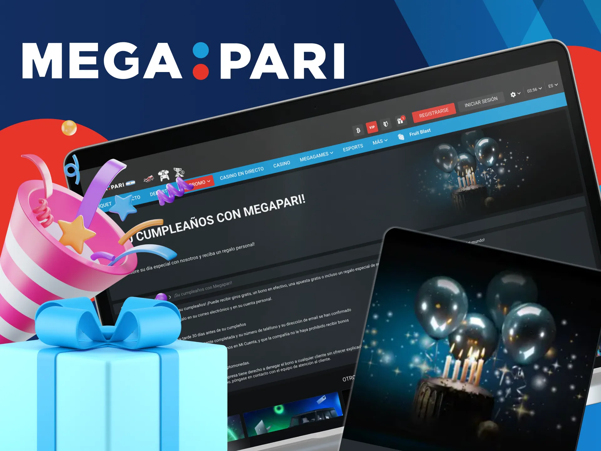 Un regalo de cumpleaños de Megapari Casino.