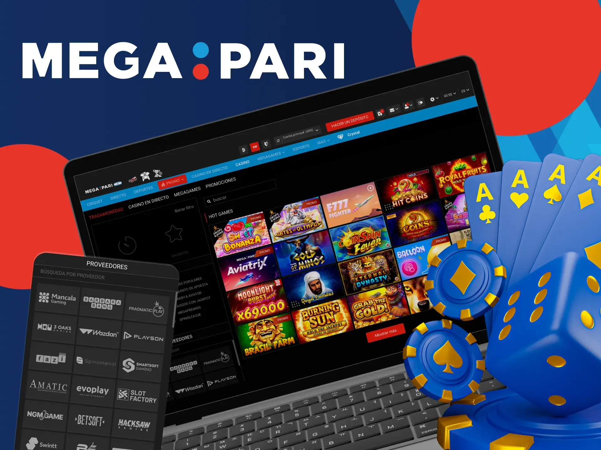 Te hablamos de los proveedores de juegos en Megapari.