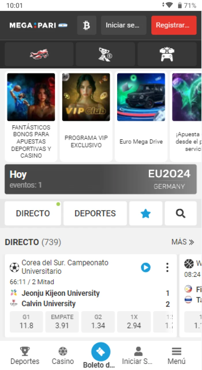 Donde encontrar el boton de registro en el sitio web del casino en linea Megapari.