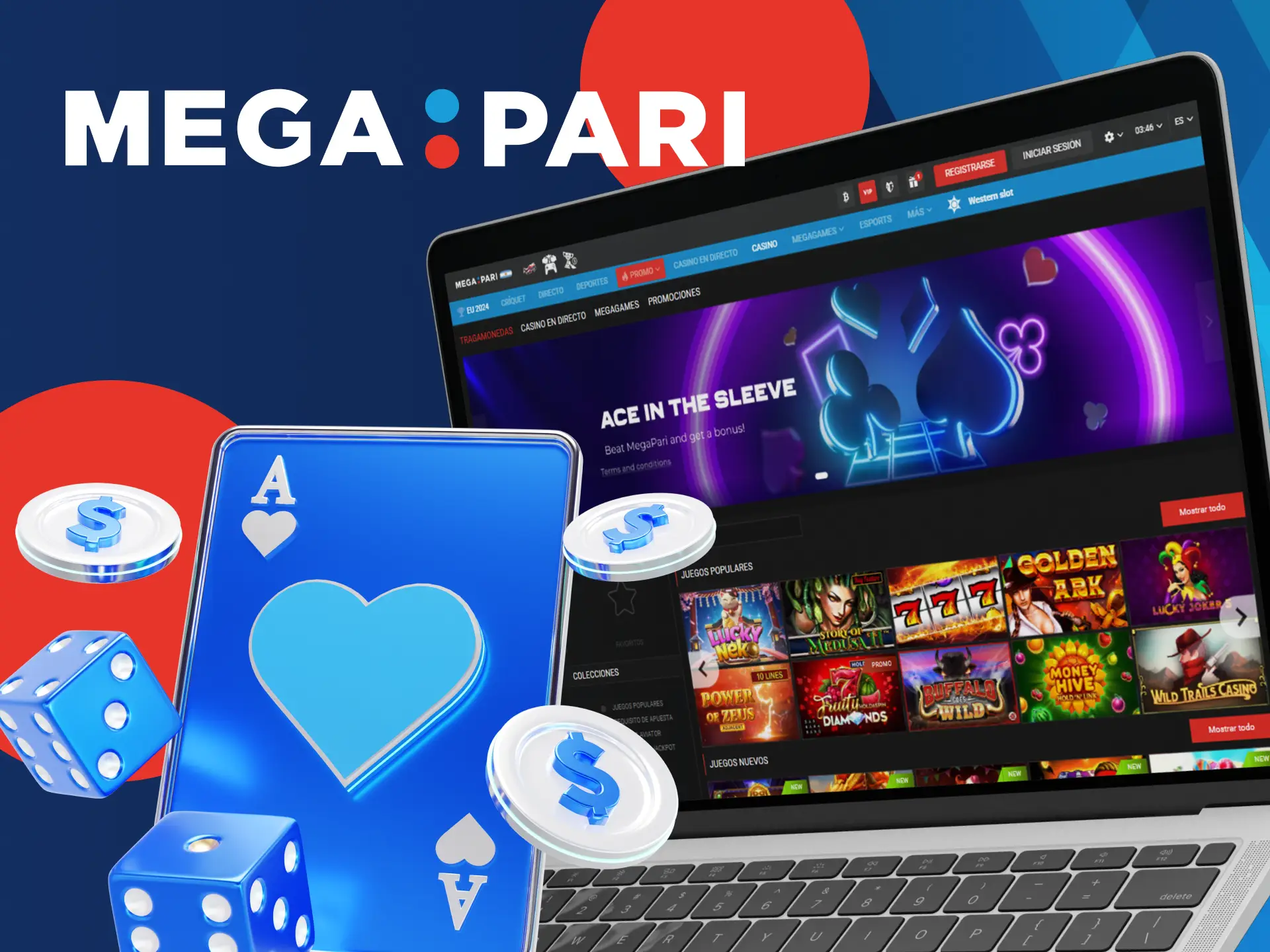 Como es la interfaz del sitio web del casino en linea Megapari.