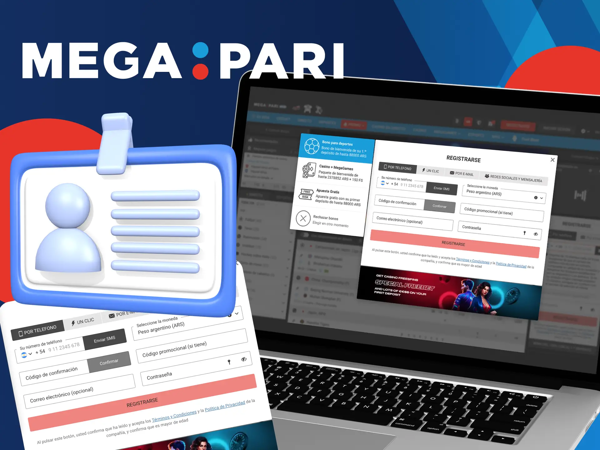 Diferentes formas de registrarse en Megapari.