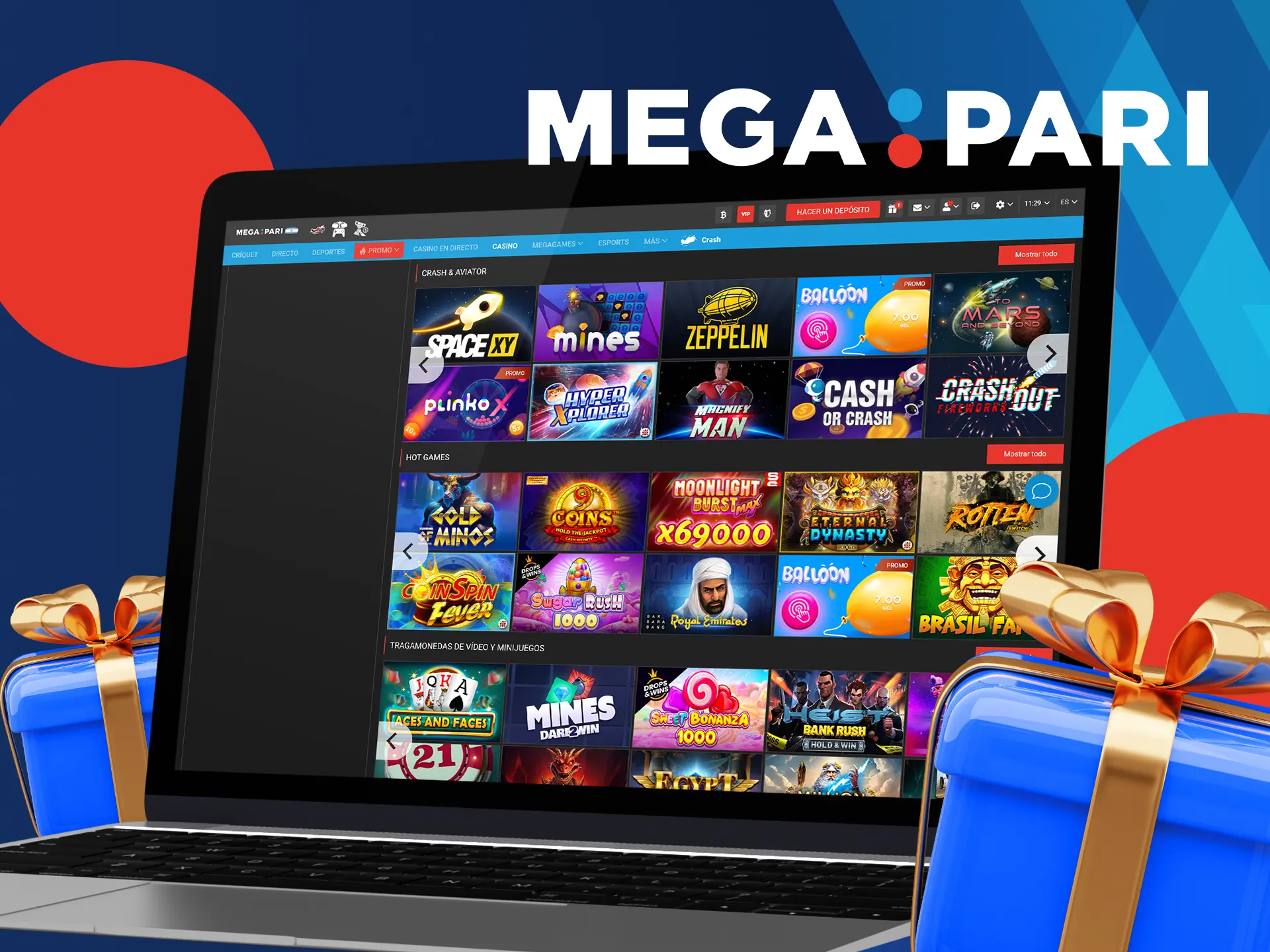 Aumenta tu capital inicial para jugar a las tragamonedas con los bonos de Megapari.