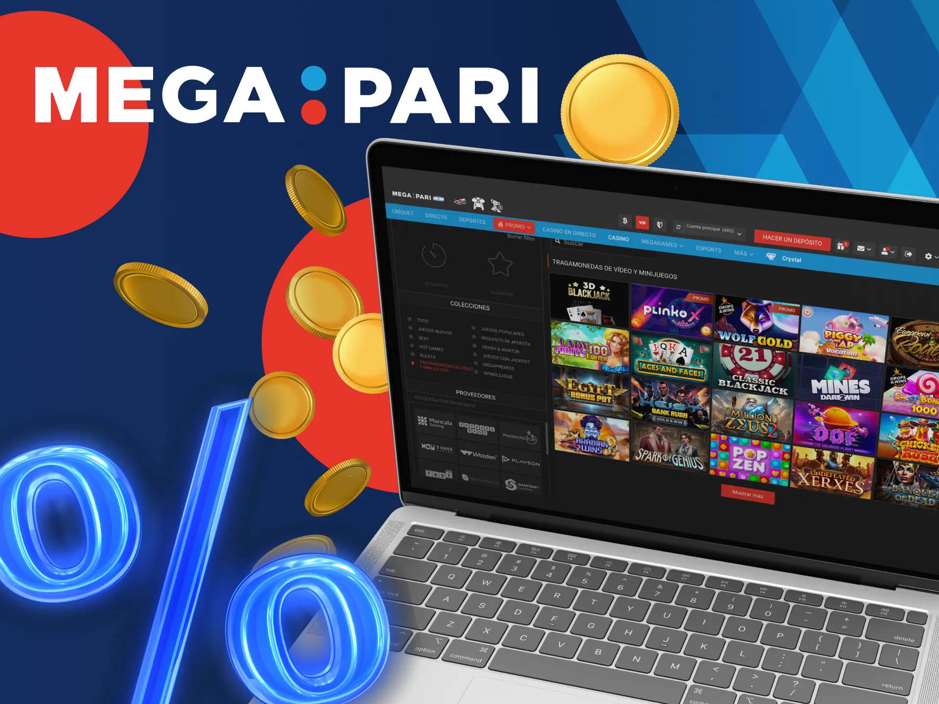 Elige tragamonedas con un RTP alto para maximizar tus ganancias en Megapari.