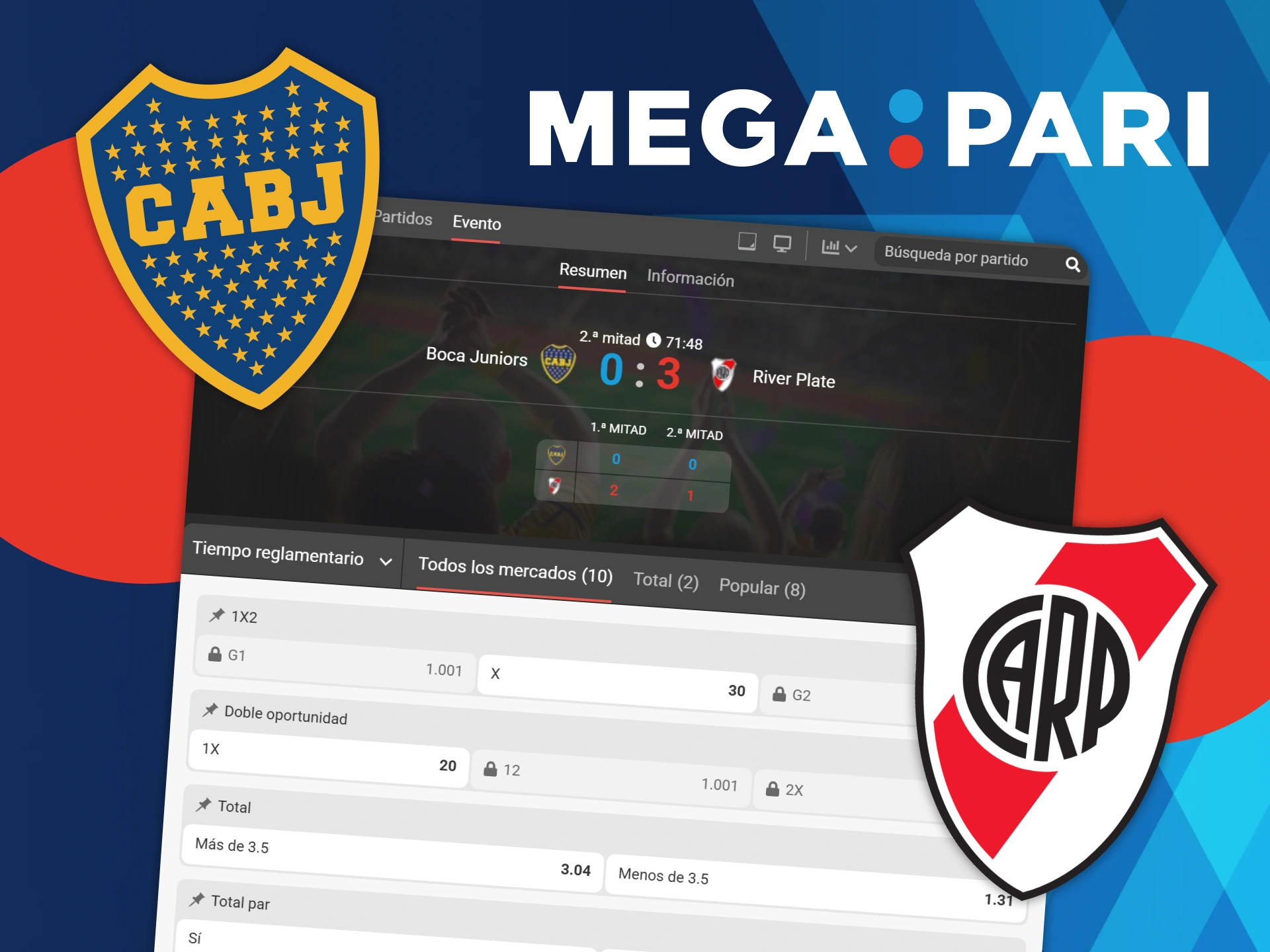 Disfruta la pasión del Superclásico y gana apostando en Megapari.